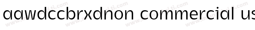 aawdccbrxdnon commercial use字体转换